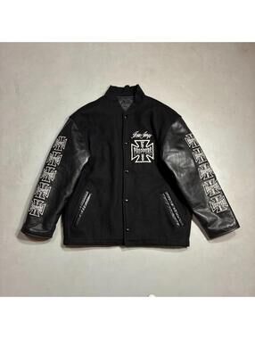 Vintage 90s West Coast Choppers Varsity Bomber Jacket